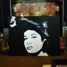 Finally (after all these years) cleared out my big storage unit today.  Thought I'd share this amazing painting (we used to have hanging in our  living room) with all of you Selena