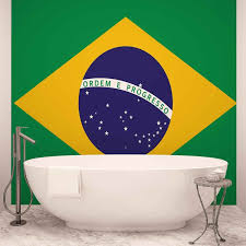 Eine riesige auswahl, günstige preise und auf dich zugeschnittene angebote! Fototapete Tapete Flagge Brasilien Bei Europosters Kostenloser Versand