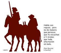They ceaselessly bicker while remaining absolutely loyal; Don Quijote De La Mancha Y Cervantes En Dibujos De Enrique Martinez Salanova