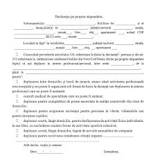 Modelul Declarației Pe Proprie Răspundere Pentru Deplasările Din Timpul Nopții Europa Fm