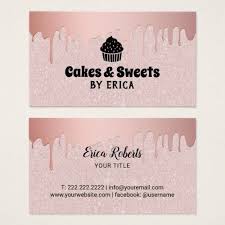 Cakes Sweets Cupcake Home Bakery Pink Glitter Business Card Zazzle Com Glitter Business Cards Cupcake Business Cards Baking Business Cards