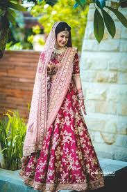 Photo Of Pomegranate Pink Bridal Lehenga Pink Bridal Lehenga Indian Bridal Dress Indian Bridal Wear