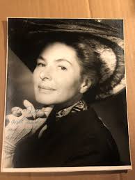 Ingrid Bergman Very Rare Autographed 7/9 Photo 1970s