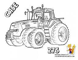 Colorie la tenue du paysan en bleu. Coloriage Tracteur Case Dessin Gratuit A Imprimer