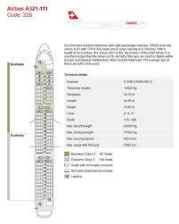 Swiss Air Airlines Airbus A321 Aircraft Seating Chart