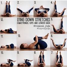 Loving These Reclined Hip Hamstring And Lower Back Stretches From Roxanne Yoga Yoga Yogapose Yogainspiration Yoga Easy Yoga Yoga Help Yoga Postures