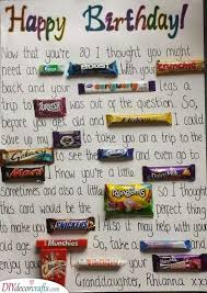 Birthday Ideas For Brother A Tasty Message Creative Gifts For Brothers Candy Birthday Cards Unique Birthday Gifts Birthday Gifts For Brother