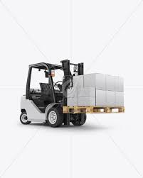Forklift Mockup Right Half Side View In Vehicle Mockups On Yellow Images Object Mockups Mockup Free Psd Mockup Forklift