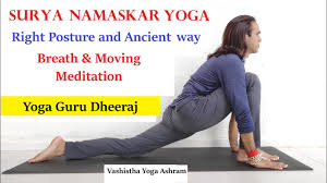 Surya Namaskar Mantra Breath Moving Meditation Sun Salutation In Hatha Yoga Youtube
