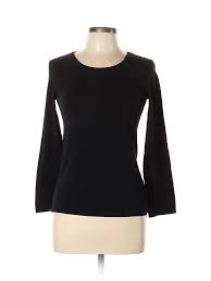 Details About Basics Women Black Long Sleeve T Shirt 16 Uk