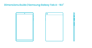 The tablet is powered by 6150 mah battery and runs android. Samsung Galaxy Tab A 10 1 2019 Dimensions Drawings Dimensions Com