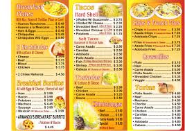 This free mexican cooking survival guide is the easiest way to get your home kitchen pumping out the best mexican food yup, all 27 authentic mexican recipes can be made using this simple pantry list. El Armando S Mexican Food San Diego Menus