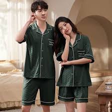 Đồ Ngủ Đôi Mùa Hè Thun Cotton Ngắn Mát Mịn | IvySweetHome