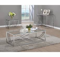 By picket house furnishings (1) harvoy 18 in.h chrome coffee table. Tiziana Contemporary Clear Glass Chrome Metal Coffee Table By Coaster