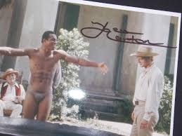 KEN NORTON SIGNED 8X10 PHOTO SEMI NUDE IN TINY BRIEFS MANDINGO CANDID ON  SET | 1733035270