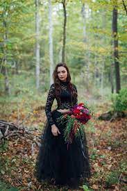 50 Beautiful Black Wedding Dresses You Will Love Vestidos De Novia Novia De Halloween Vestidos De Novia De Halloween