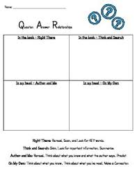 Question Answer Relationships Qar Practice Sheet For Qar Game And Practice Using Nursery Reading Vocabulary School Reading Reading Comprehension Strategies