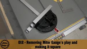Removing Dw745 Miter Gauge S Play And Making It Square Youtube