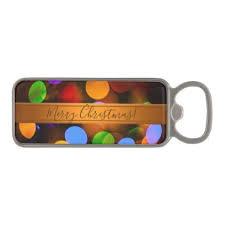 Multicolored Christmas Lights Add Text Or Name Magnetic Bottle Opener Kitchen Gifts Diy Ideas Magnetic Bottle Opener Happy New Year Design Christmas Lights