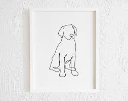 Labrador Retriever One Line Drawing Print Printable Black And Etsy Dog Line Drawing Dog Line Art Line Art Drawings
