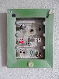 Porte Bijoux Mural Vert Tendre Pour Boucles D Oreilles Jewelry Organizer Wall Painting Frames Jewelry Frames