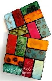 Ct0816 Altered Dominos Coasters Domino Crafts Domino Art Alcohol Ink Crafts