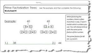 Prime factorization is finding which prime numbers multiply together to make the original number. 5 Prime Factor Tree Worksheets Prime Factorization Factor Trees Prime Factorization Worksheet
