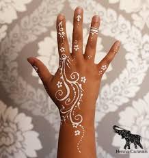 Easy White Henna Tattoos For Every Occasion White Henna Designs Henna Kit Henna Tattoo