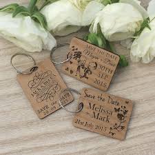 Wooden Engraved Save The Date Key Ring Handmade Wedding Invitations Wedding Gift Favors Wedding Invitations