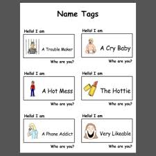 All of our name tags (268 designs) are available in a bundle with editable pdf files for only $29.99.jpg versions are included as an exclusive bonus. Silly Name Tags