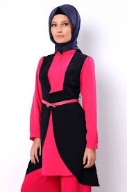 Fujya Iki Renkli Kemerli Tunik Tozlugiyim Com Tr Fashion Dresses Nun Dress