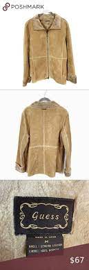 Guess Tan Leather Jacket Faux Fur Lining Sz S Guess Genuine Leather Jacket With Cozy Soft Polyester Fur F Tan Leather Jackets Faux Fur Jacket Leather Jacket