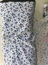 Check spelling or type a new query. Blue On White Small Floral Summer Dress Fabric Silk Mixture Bodikian Textiles