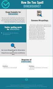 Correct Spelling For Dimensions Infographic Spellchecker Net