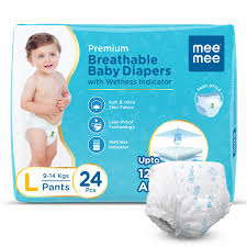 Breathable Premium Baby Diaper Pants (Large, 24 Pcs)