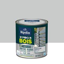 La peinture forme une barrière étanche à l'eau. Peinture Bois Exterieur Interieur Xpro3 Ripolin Gris Clair Satine 0 5 L Leroy Merlin