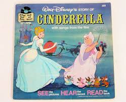 Vintage Read Along Book And Record Walt Disneys Cinderella 1977 Disney Story Disney Records Walt Disney Story
