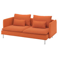 Wenn man drauf sitzt, rutscht man immer in die mitte. Soderhamn 3er Sofa Samsta Orange Ikea Deutschland