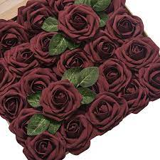 4.7 out of 5 stars 6,532. Burgundy Flowers Rose Real Looking Artificial Roses For Bridal Wedding Bouquets Centerpieces Diy Party Home Decor Burgundy Buy Burgundy Roses Roses Burgundy Burgundy Flowers Bulk Artificial Flowers Artificial Cake Roses Artificial Wedding Flowers