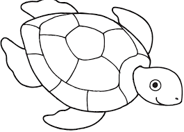 Home/water world coloring pages/coral reef coloring page. Baby Turtle Cartoon Black And White