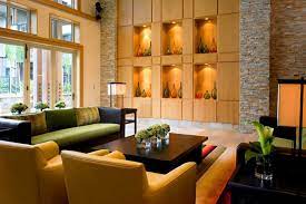 Wood Stone Feature Wall Hotel Interior Design Boutique Hotels Interiors Interior Design