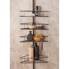 Kenney Oil Rubbed Bronze 4 Tier Triangle Basket Tension Pole Shower Caddy Kn61513rem The Home Depot Corner Shower Caddy Shower Caddy Glass Shower Shelves