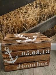 Erinnerungskisteerinnerungsboxholzkistemaritime Etsy Holzkiste Mit Deckel Holztruhe Korb Und Kiste