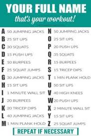 27 Best Spell Your Name Workouts Images In 2019 Spell Your