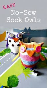 How To Make A Sock Owl No Sewing Needed Girl Scout Crafts Easy Sewing Projects Crafts