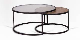 Free combination the nesting coffee tables include a large table (f 23.6 × 19.7 inch) and a small table (f 15.7 × 16.3 inch). Heron Round Nest Of Tables Coffee Tables Living Room Living Room Coricraft Modern Glass Coffee Table Coffee Table Square Nesting Coffee Tables
