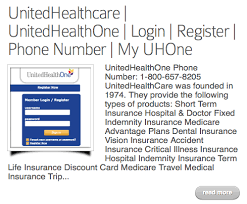 Https Www Myuhone Com Unitedhealthcare One Dental Insurance Vision Insurance Indemnity Insurance
