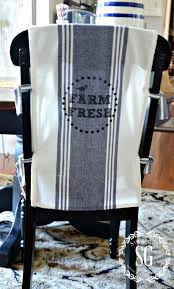 No Sew Summer Chair Back Covers A Great Way To Change Decor Stonegableblog Com Chair Back Covers Diy Chair Covers Slipcovers For Chairs