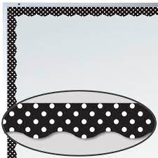 Black Polka Dots Magnetic Border Trim Polka Dot Classroom Black Polka Dot Red Classroom Theme