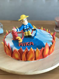 Geburtstagstorte Feuerwehrmann Sam Fondant Torte Geburtstagstorte Feuerwehrmannsam Motivtorten Backideen Geburtstagstorte